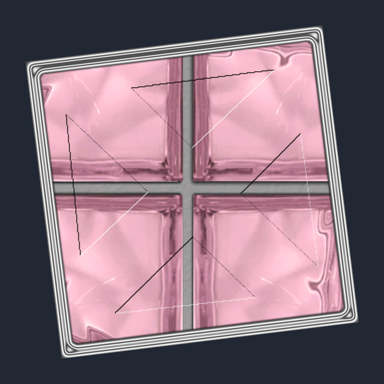 ROSA - růžové skleněné tvárnice luxfery - sortiment...