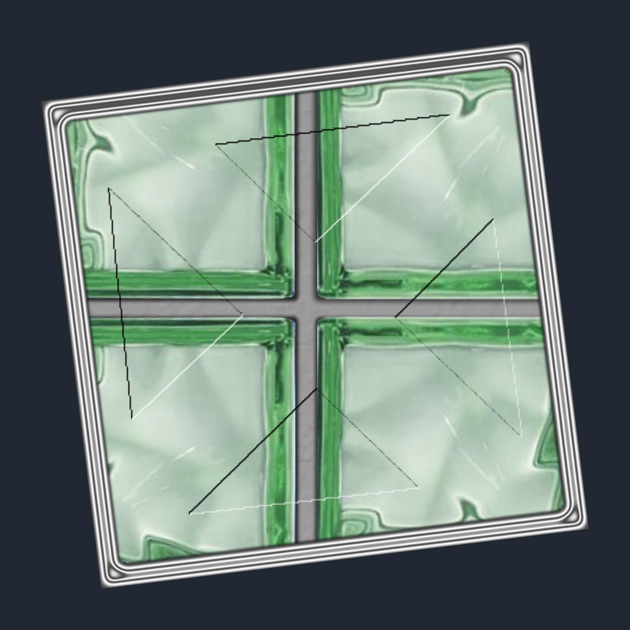 GREEN - zelené skleněné tvárnice luxfery - sortiment...